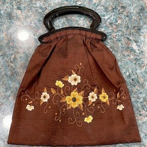 Silk and hand beaded IPA Nima purse